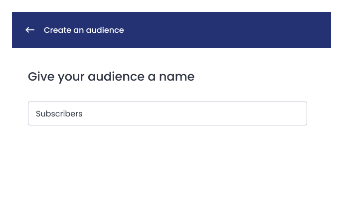 Audience name